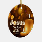 Jesus Light of the World Bible Verse Ornament (Rechts)