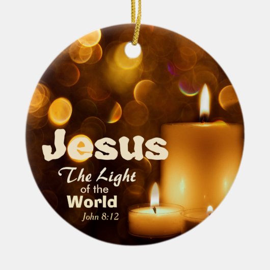 Jesus Light of the World Bible Verse Ornament (Vorne)