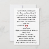 Jesus Light of the World Flat Card (Rückseite)