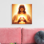 JESUS LIGHT OF THE WORLD LEINWANDDRUCK (Insitu (Wohnzimmer))