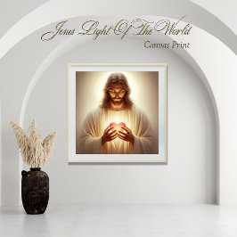 JESUS LIGHT OF THE WORLD LEINWANDDRUCK