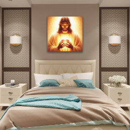 JESUS LIGHT OF THE WORLD LEINWANDDRUCK