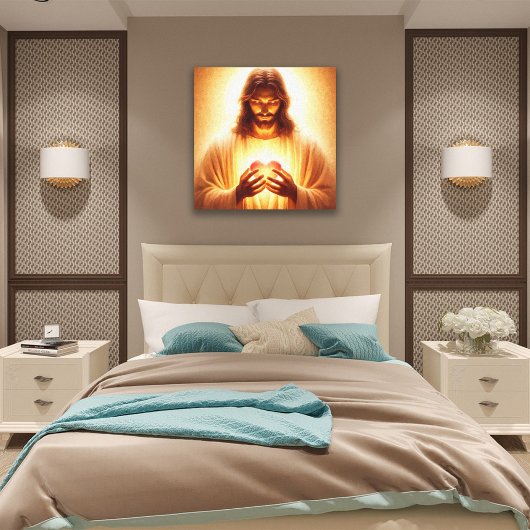 JESUS LIGHT OF THE WORLD LEINWANDDRUCK