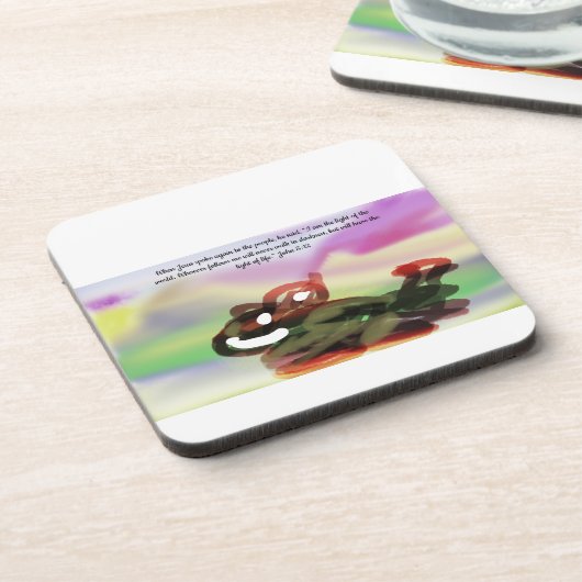 jesus light world getränkeuntersetzer (Linke Seite)