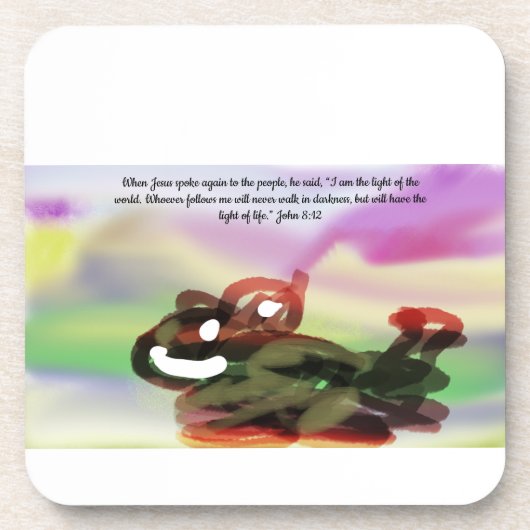 jesus light world getränkeuntersetzer (Vorderseite)