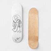 Jesus Linde Art Print Skateboard (Vorderseite)