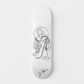 Jesus Linde Art Print Skateboard (Vorderseite)