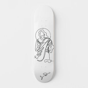 Jesus Linde Art Print Skateboard