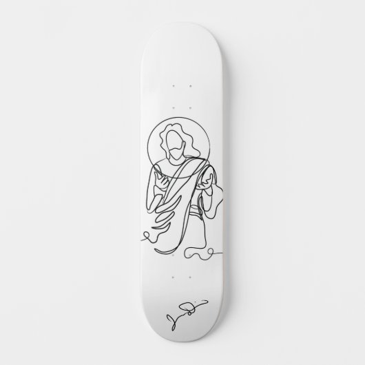 Jesus Linde Art Print Skateboard (Vorderseite)