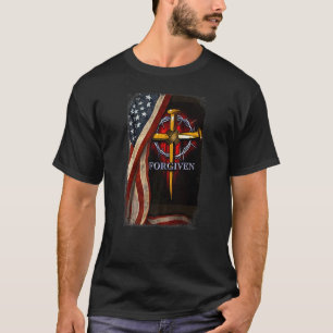 Jesus Lion American Flag vergeben Christlichen Pat T-Shirt