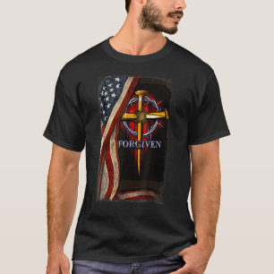 Jesus Lion American Flag vergeben Christlichen Pat T-Shirt
