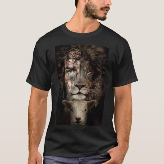 Jesus Lion and Lamb Poster792png792 T-Shirt (Vorderseite)