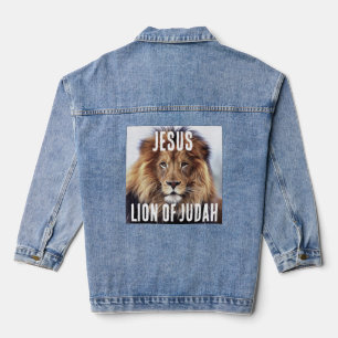 JESUS LION OF JUDAH Denim jean Jacket Jeansjacke