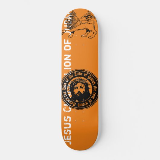 Jesus Lion of Judah Skateboard, 8 1/8" Deck Skateboard (Vorderseite)
