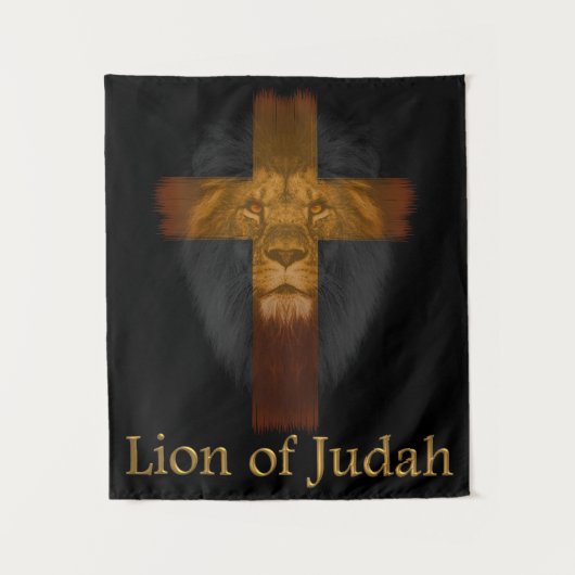 Jesus Lion of Judah Tapestry Wandteppich (Vorderseite)