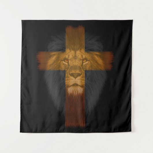 Jesus Lion of Judah Tapestry Wandteppich (Vorderseite)
