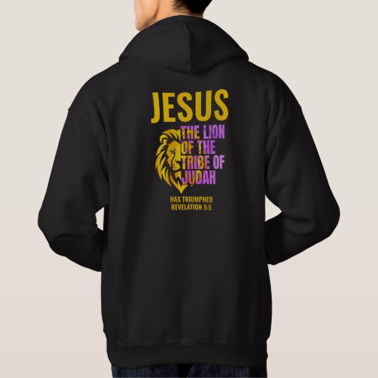 JESUS LION OF TRIBE OF JUDAH Christlich Hoodie (Rückseite)