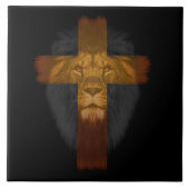 Jesus Lion von Juda Keramik Tile Fliese (Vorderseite)