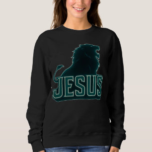 Jesus Lion von Judah Fußballfarben Sweatshirt