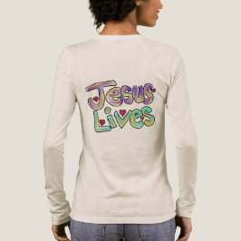 Jesus Lives Hand Drawn Christian Art  Tri-Blend Shirt