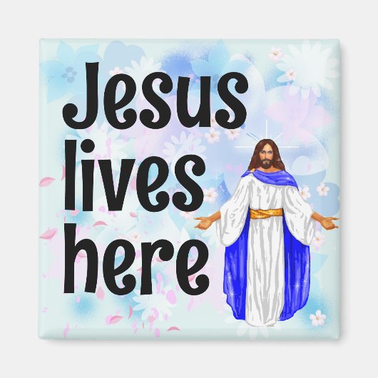 Jesus lives here magnet (Vorne)