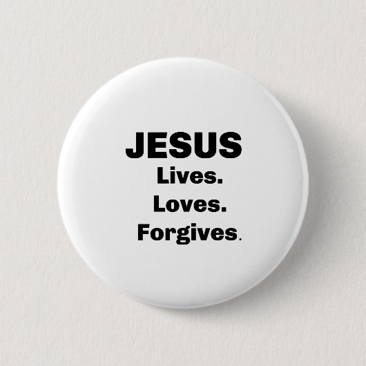JESUS Lives Lieben vergeben Button (Vorderseite)