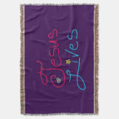 Jesus Lives Purple  Decke (Vorderseite Vertikal)