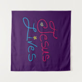 Jesus Lives Purple  Wandteppich (Vorderseite (Horizontal))