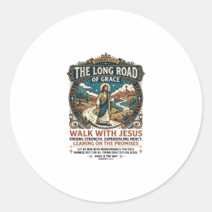 Jesus LKW-Fahrer Langstrecken-T-Shirt Inspirierend Runder Aufkleber