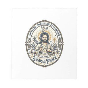 Jesus Lo-Fi-Studienbeats Ästhetisches Grafik-T-Shi Notizblock