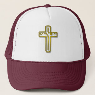 Jesus-Logo im Gold Truckerkappe