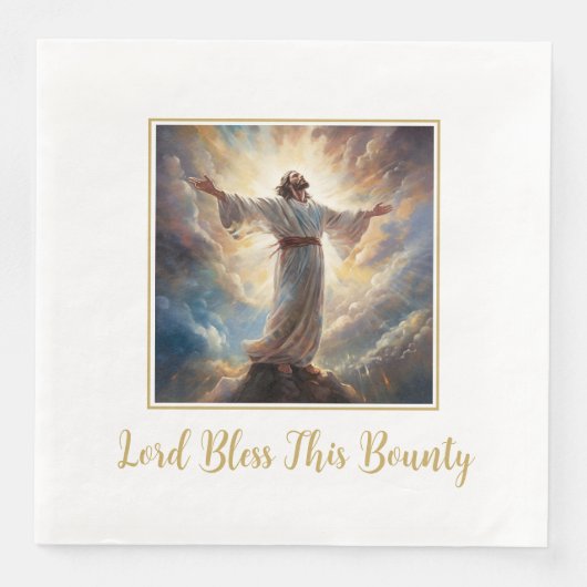 Jesus Lord Bless Paper Napkins Serviette (Vorderseite)