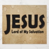 Jesus Lord Salvation Alkoholflaschenetikett (Einzelnes Label)