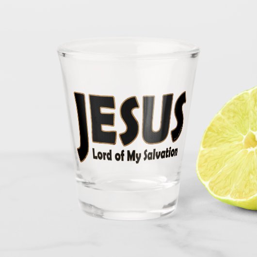 Jesus-Lord Salvation Schnapsglas (Vorderseite)