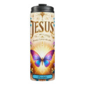 Jesus Lord Savior Floral Radiance Thermosbecher (Vorderseite)