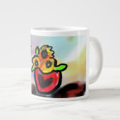 jesus love around  Jumbo-Tasse (Vorderseite Rechts)