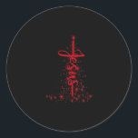 Jesus Love Christmas Tree Christian Star Jesus Runder Aufkleber<br><div class="desc">Jesus Love Christmas Tree Christian Fairy Star Jesus</div>