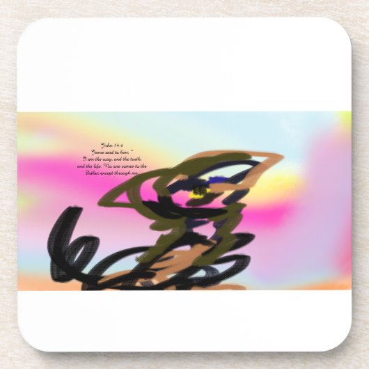 jesus love getränkeuntersetzer (Vorderseite)