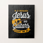 Jesus Love If It Involves Jesus and Guitar Count Puzzle (Vertikal)