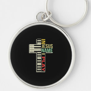 Jesus Love In Jesus Name I Play Piano Christian Schlüsselanhänger