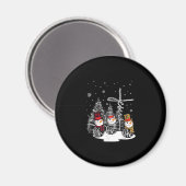 Jesus Love Jesus Faith | Hope Love Snowman Magnet (Vorderseite/Rückseite)