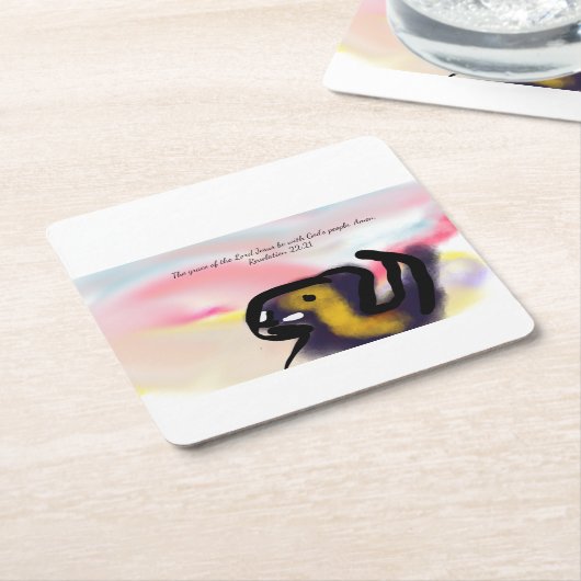 jesus love  rechteckiger pappuntersetzer (angewinkelt)