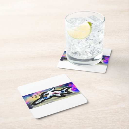 jesus love us rechteckiger pappuntersetzer (Vor Ort)