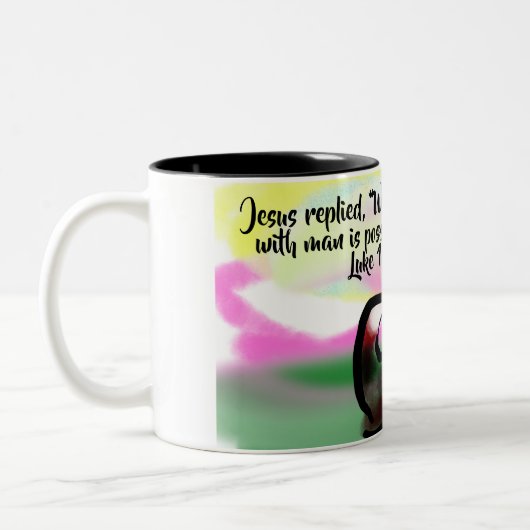 jesus love  zweifarbige tasse (Links)