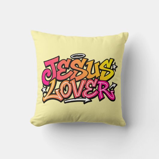 Jesus Lover Kissen (Vorderseite)