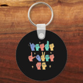 Jesus Loves Me Asl Christian Jesus Toddler You Sig Schlüsselanhänger (Vorderseite)
