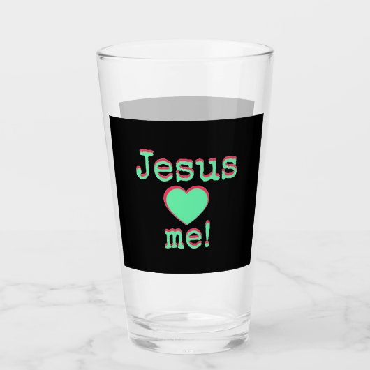 Jesus loves ♥ me! glas (Vorderseite)