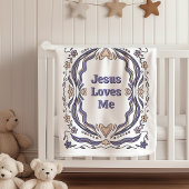 Jesus Loves Me Sherpa Blanket Christian Gift  Sherpadecke