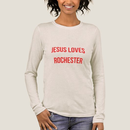 Jesus Loves Rochester Tri-Blend Shirt (Vorderseite)
