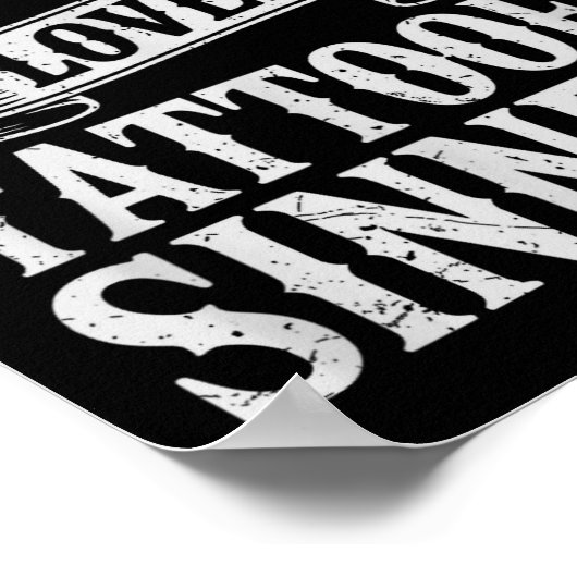 Jesus Loves Tattooed Sinners Christian Faith Inked Poster (Ecke)